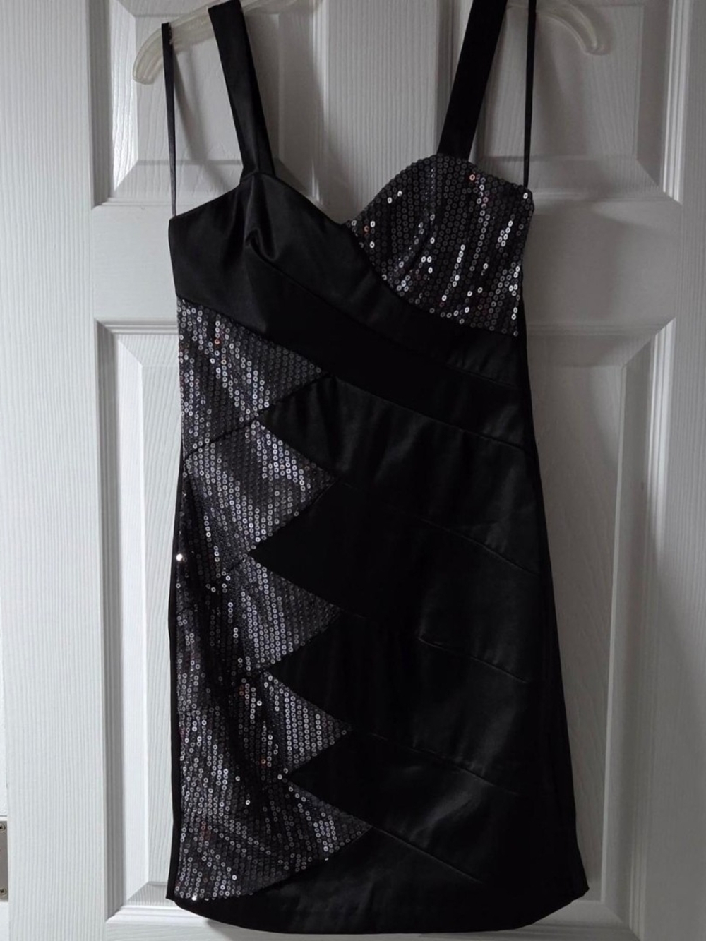 Jodi Kristopher Black Sequin Mini Dress